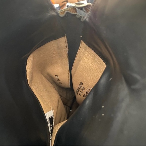 Frye black Leather over knee Western English Melissa boots elastic calf size 7 - Picture 6 of 8